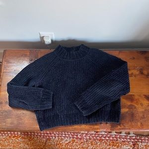 Navy blue Chenille sweater